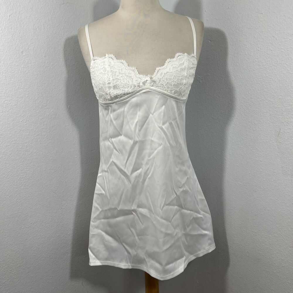 Edikted Slip Dress Womens S White Babydoll Feminine Periwinkle Balletcore
